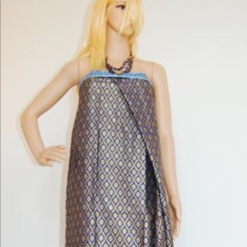 “Malong”/Sarong strapless gown